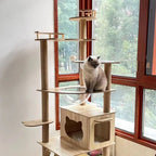 Cat Tree Sisal Rope Cat Tower Cat Scrapers Scratching Post For Cats Toys For Cat Grinding Paws Multi-Level Cat Climbing Frame - Mur&Moi