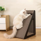 2 In 1 Cat Scratcher Cardboard Triangles Shaped With Spinnings Balls Sturdy Anti-Scratch Relieves Cat Stress Toy For Pet Use - Félismart