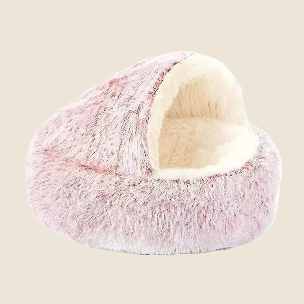 Winter Plush Round Cat Bed Pet Mattress Warm Soft Comfortable Basket Cat Dog 2 in 1 Sleeping Bag Nest for Small Dogs - Mur&Moi