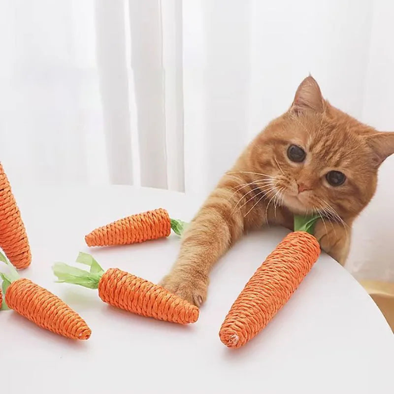 Cat Toys Sound Carrot Cuddle cat stick since fun fun cat teething stick anti-bite cat scratch board pet supplies - Mur&Moi