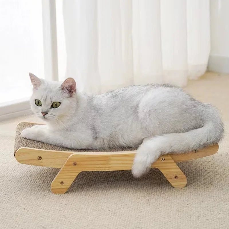 Wooden Cat Scratcher Scraper Detachable Lounge Bed 3 In 1 Scratching Post for Cats Training Grinding Claw Toys Cat Scratch Board - Mur&Moi