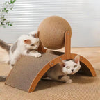 Cat Grabbing Board Wooden Cat Climbing Frame Vertical Scratch Resistant Cat Toy Rotating Sisal Rope Cat Grabbing Ball Cat Tower - Mur&Moi